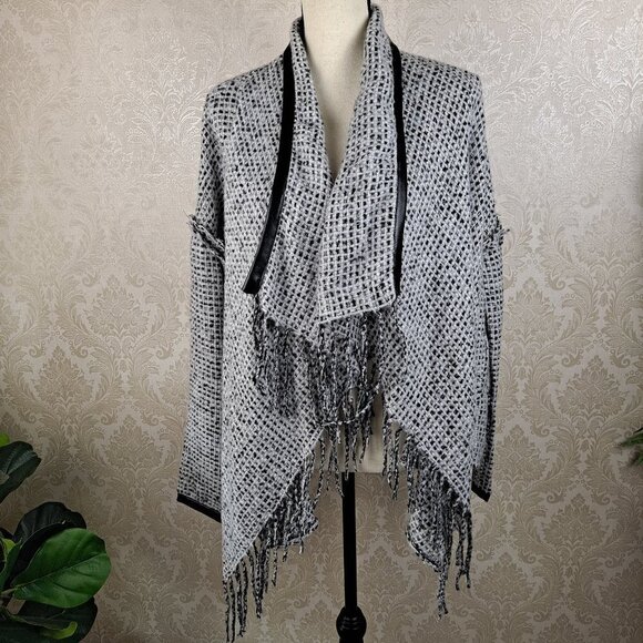 The Royal Standard Jackets & Blazers - The Royal Standard Rosemary Wrap Jacket Gray and Black Plaid One Size NWT